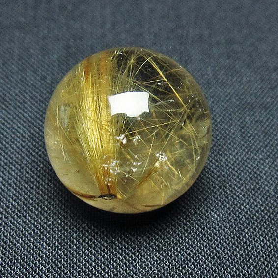 ゴールドタイチンルチル入り 水晶 丸玉 20mm [T145-2469]