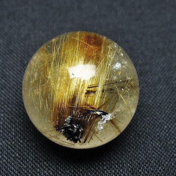 ゴールドタイチンルチル入り 水晶 丸玉 20mm [T145-2473]