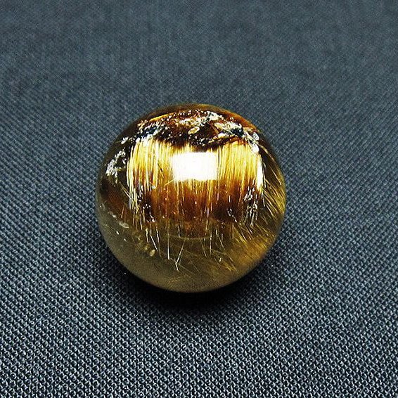 ゴールドタイチンルチル入り 水晶 丸玉 19mm [T145-2549]