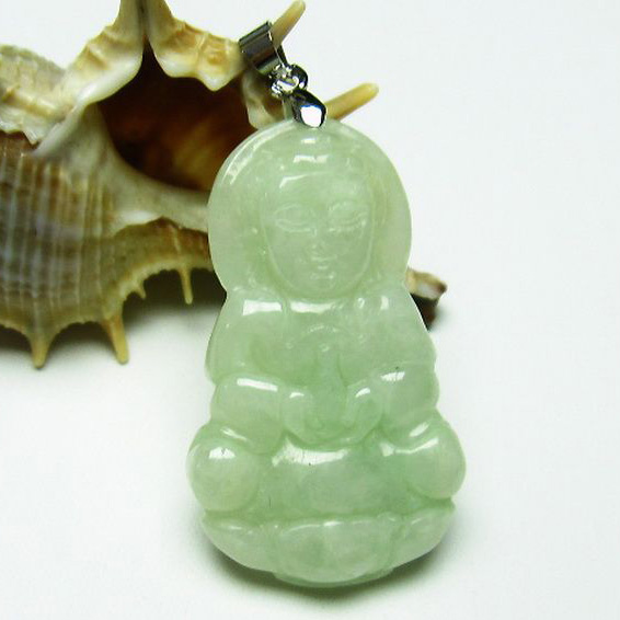 糸魚川翡翠観音 ペンダント [T146-2682]