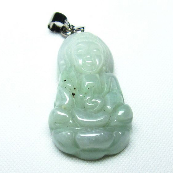 糸魚川翡翠観音 ペンダント [T146-2938]