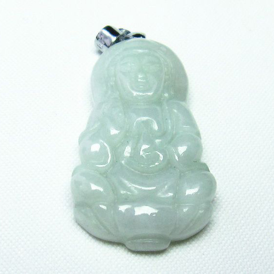 糸魚川翡翠観音 ペンダント [T146-2961]