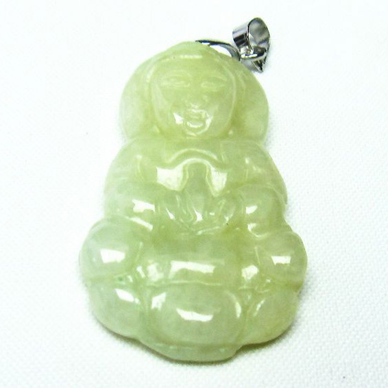 糸魚川翡翠観音 ペンダント [T146-2984]