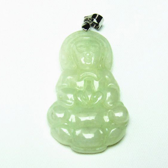 糸魚川翡翠 ペンダント 観音様 [T146-3096]