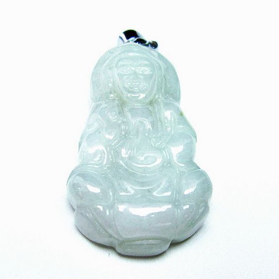 糸魚川翡翠 ペンダント 観音様 [T146-3285]