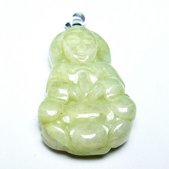 糸魚川翡翠観音 ペンダント [T146-3345]