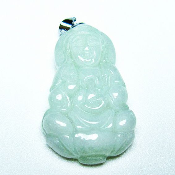 糸魚川翡翠 ペンダント 観音様 [T146-3418]