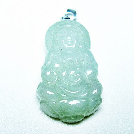糸魚川翡翠 ペンダント 観音様 [T146-3419]