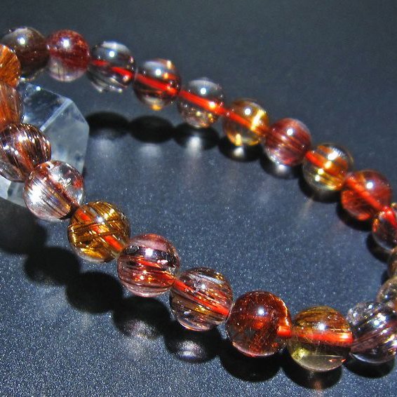 ファイナルグレード金針ルチル水晶 ブレスレット 9mm [T15-10199]