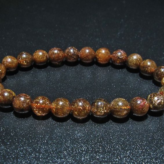 金針ルチル水晶 ブレスレット 8mm [T15-10284]