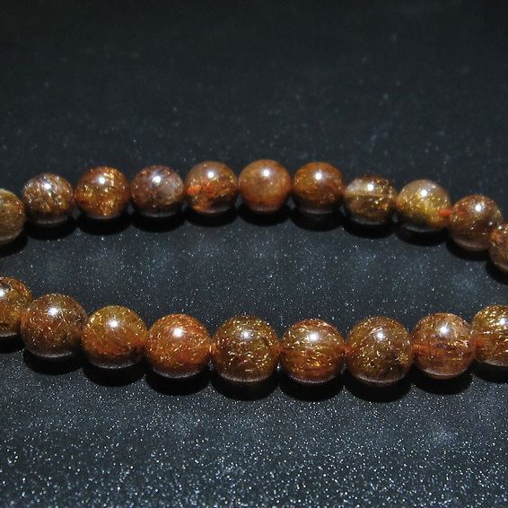 金針ルチル水晶 ブレスレット 9mm [t15-10287]