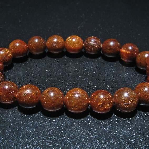 金針ルチル水晶 ブレスレット 10mm [t15-10301]