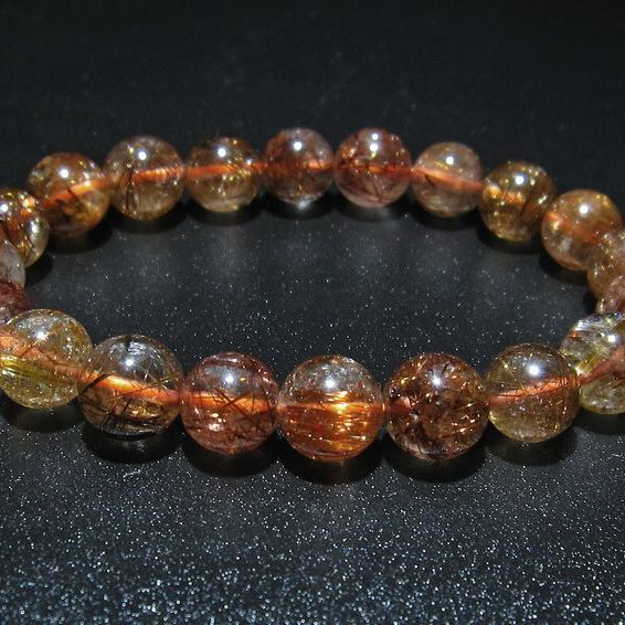 金針ルチル水晶 ブレスレット 10mm [t15-10317]