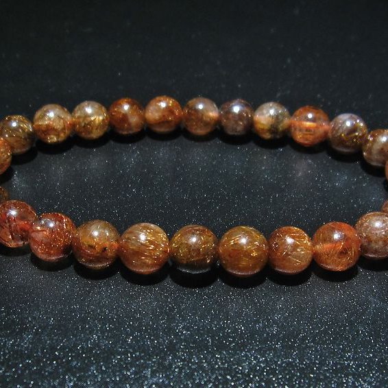 金針ルチル水晶 ブレスレット 8mm [T15-10335]