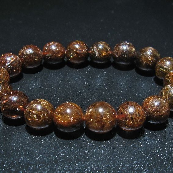 金針ルチル水晶 ブレスレット 11mm [t15-10346]