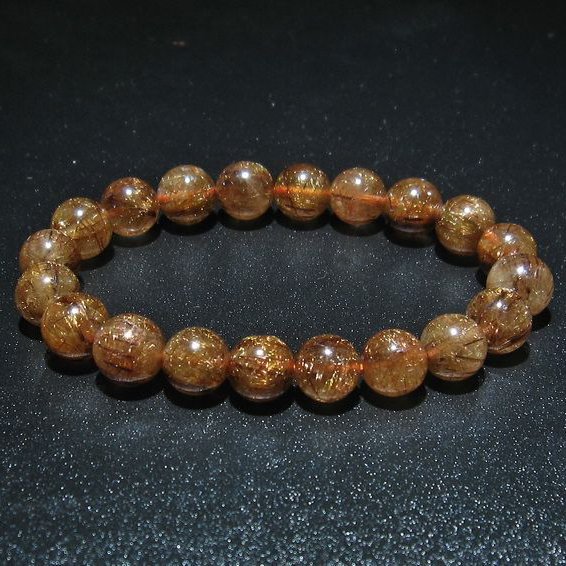 ファイナルグレードルチルクォーツ（金針ルチル水晶） ブレスレット  11mm [T15-10359]