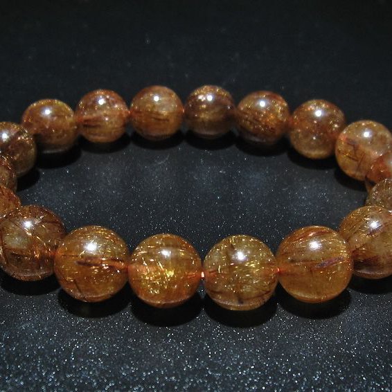 ファイナルグレード金針ルチル水晶 ブレスレット 11mm [T15-10361]