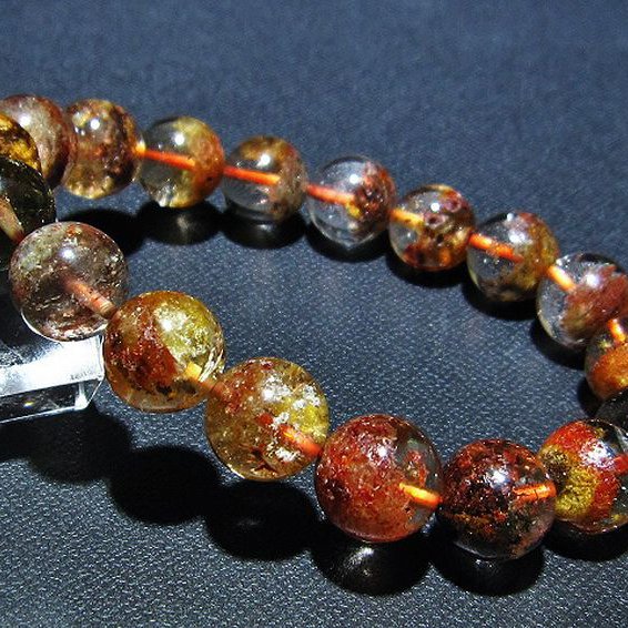 ガーデン水晶 ルチル入り  ブレスレット 11mm [T15-10403]