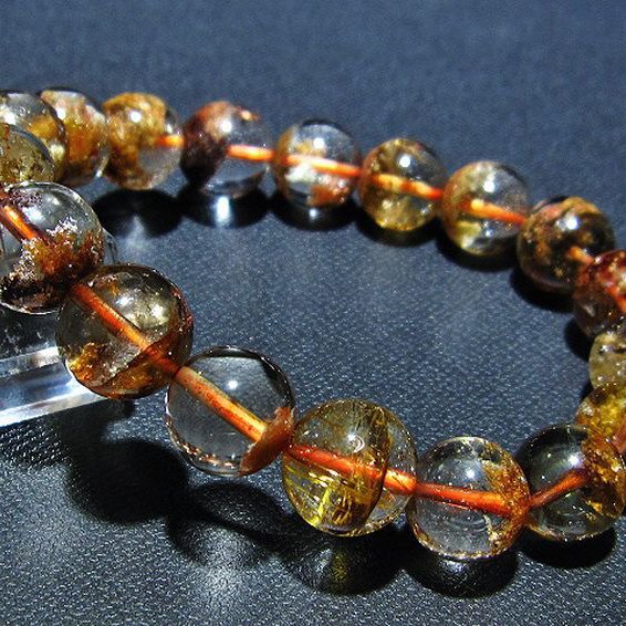 ガーデン水晶 ルチル入り  ブレスレット 11mm [T15-10409]