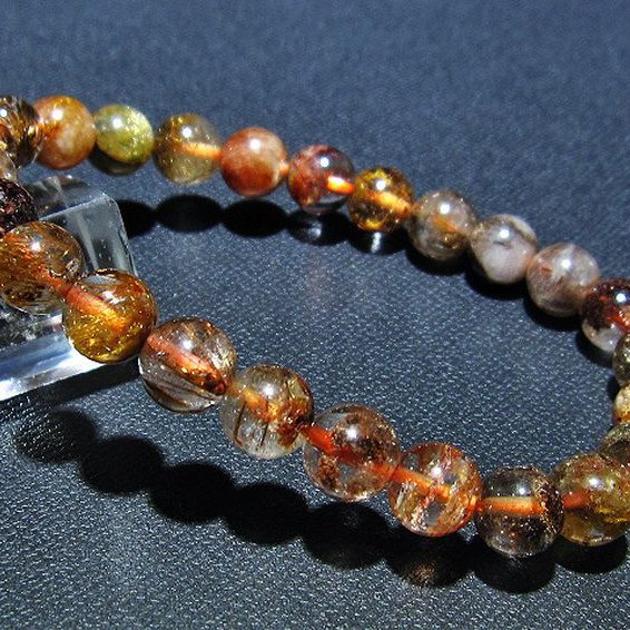 ガーデン水晶 ルチル入り ブレスレット 8mm [t15-10413]