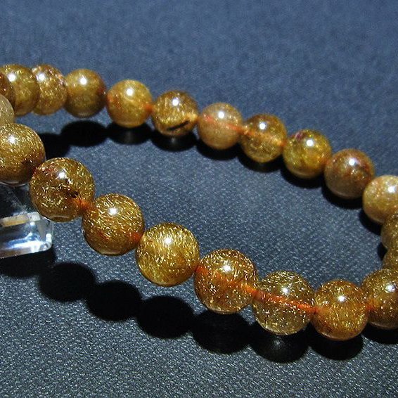 金針ルチル水晶 ブレスレット 9mm [t15-10502]