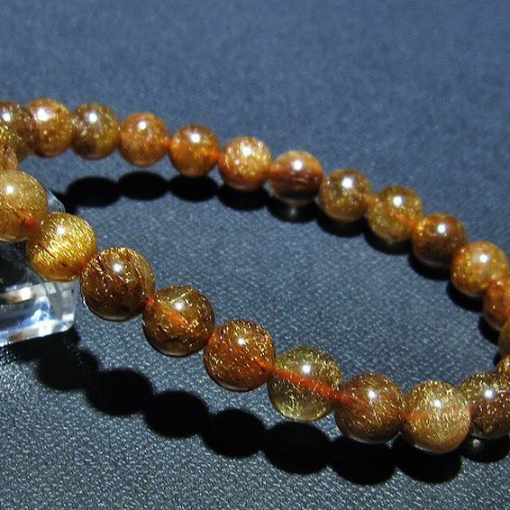金針ルチル水晶 ブレスレット 8mm [T15-10503]