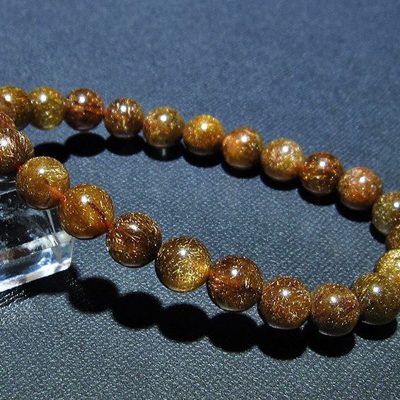 金針ルチル水晶 ブレスレット 9mm [t15-10506]