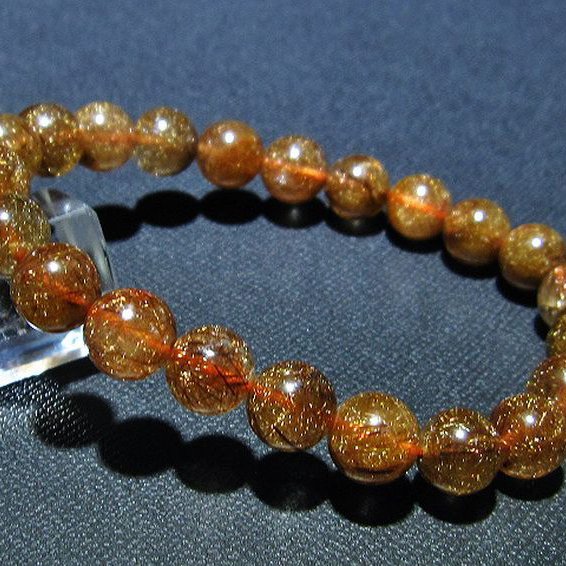 金針ルチル水晶 ブレスレット 9mm [T15-10507]