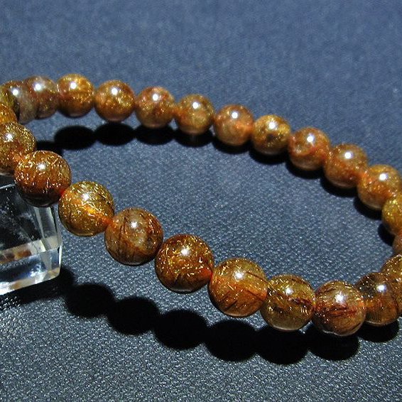 金針ルチル水晶 ブレスレット 8mm [T15-10540]