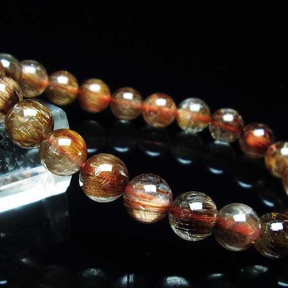 ファイナルグレード金針ルチル水晶 ブレスレット 9mm [T15-10612]