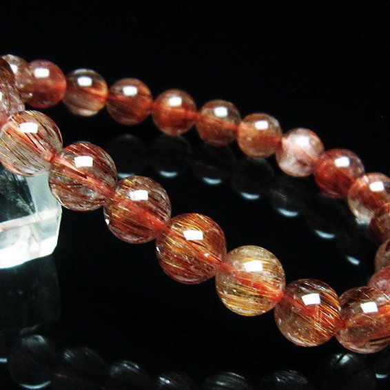 ファイナルグレード金針ルチル水晶 ブレスレット 9mm [T15-10613]