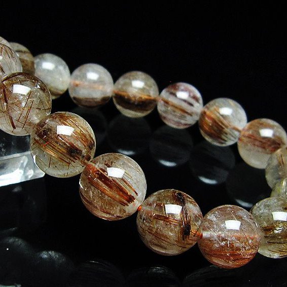 ファイナルグレード金針ルチル水晶 ブレスレット 12mm [T15-10979]