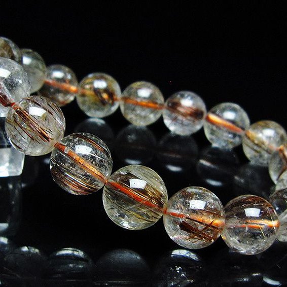 ファイナルグレード金針ルチル水晶 ブレスレット 11mm [T15-11045]