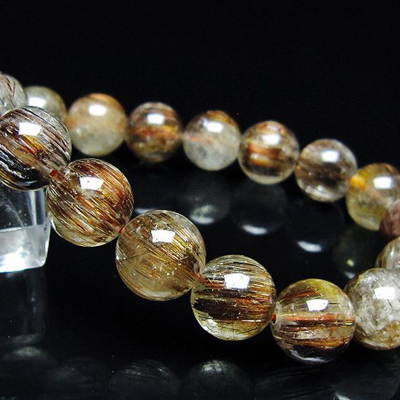 ファイナルグレード金針ルチル水晶 ブレスレット 11mm [T15-11070]