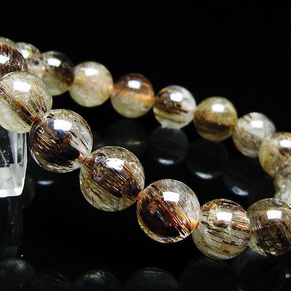 ファイナルグレード金針ルチル水晶 ブレスレット 11mm [t15-11273]