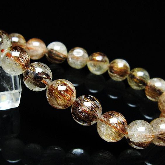 ファイナルグレード金針ルチル水晶 ブレスレット 10mm [t15-11274]