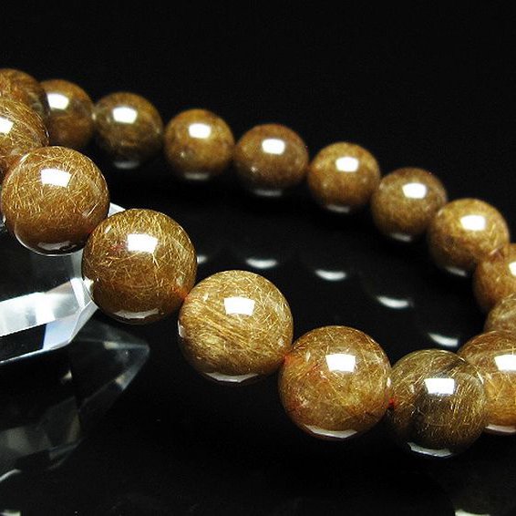 金針ルチル水晶 ブレスレット 11mm [t15-11342]