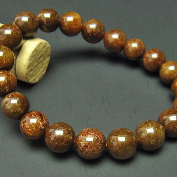 金針ルチル水晶 ブレスレット 11mm [t15-9613]