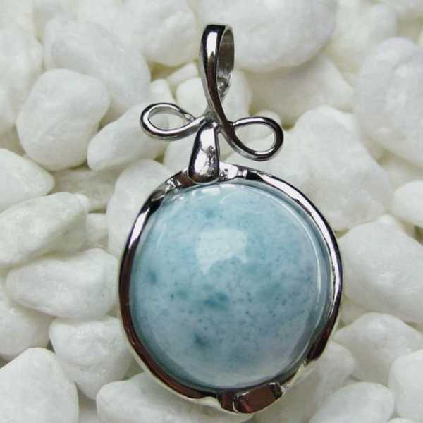 ラリマー 丸玉 ペンダント 15mm [T151-1912]