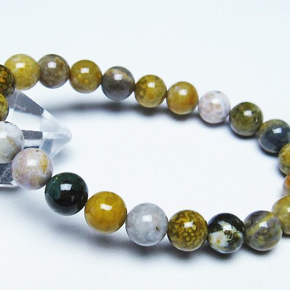 オーシャンジャスパー ブレスレット 9mm [t153-3047]