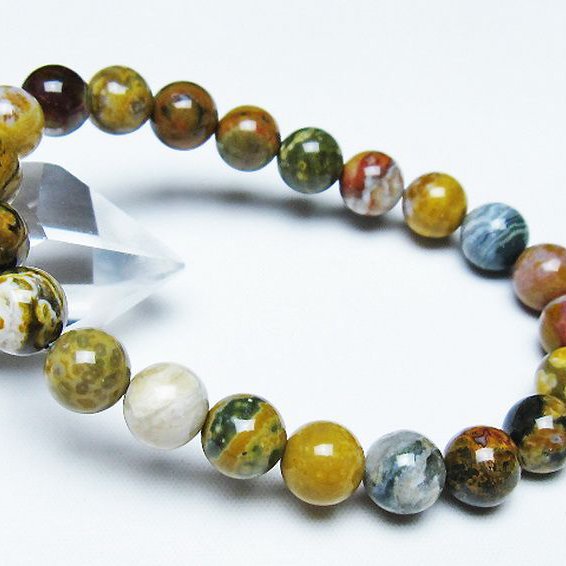 オーシャンジャスパー ブレスレット 9mm [T153-3428]