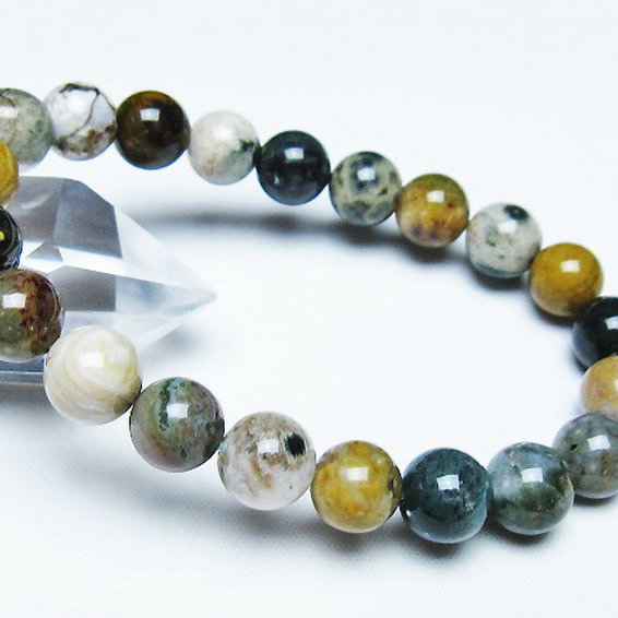 オーシャンジャスパー ブレスレット 9mm [T153-3436]