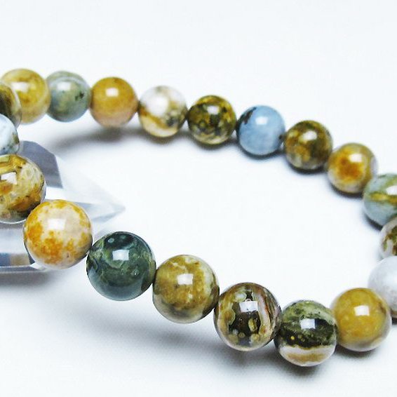 オーシャンジャスパー ブレスレット 10mm [T153-3454]