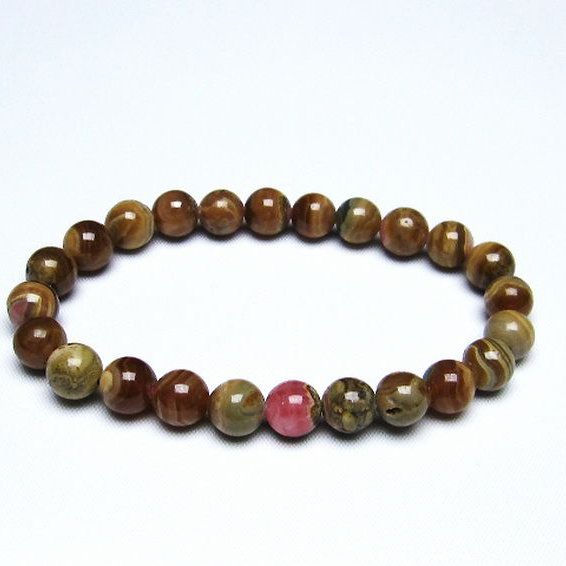 インカローズ ロードクロサイト ブレスレット 8mm [T16-13242]