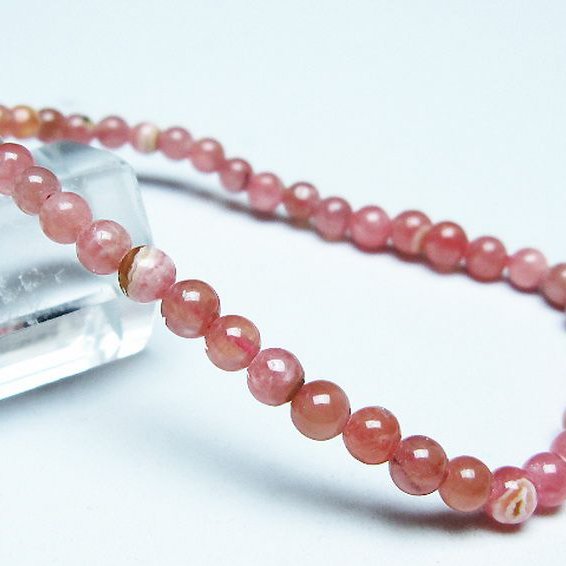 インカローズ ロードクロサイト ブレスレット 4mm [T16-15479]