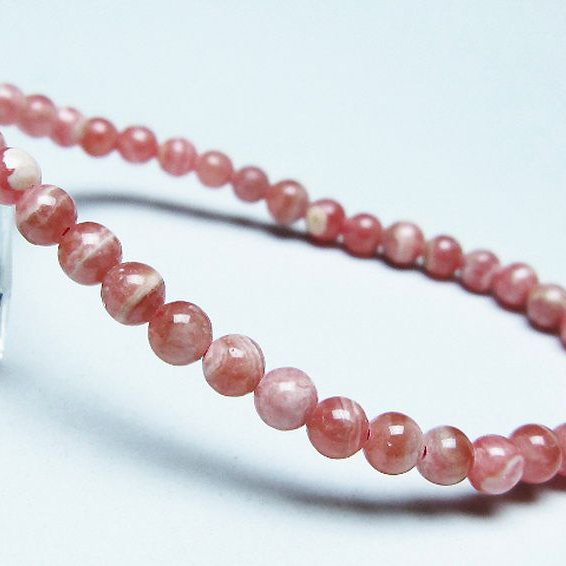 インカローズ ロードクロサイト ブレスレット 4mm [T16-15713]