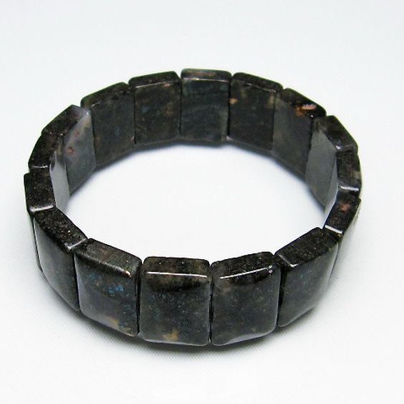 パイライト イン カルセドニー バングル [T160-1638]