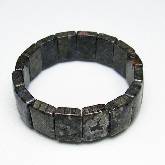 パイライト イン カルセドニー バングル [T160-1664]