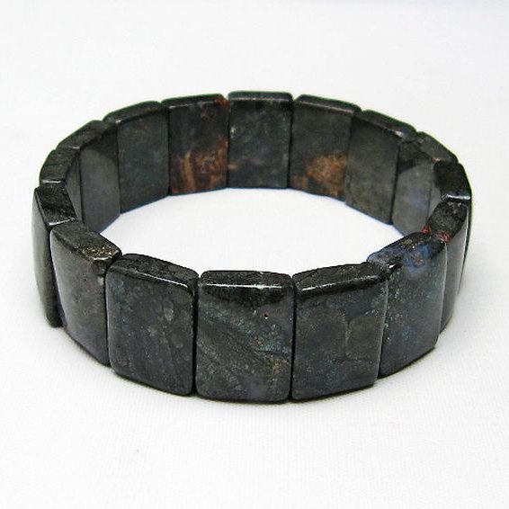 パイライト イン カルセドニー バングル [T160-1701]