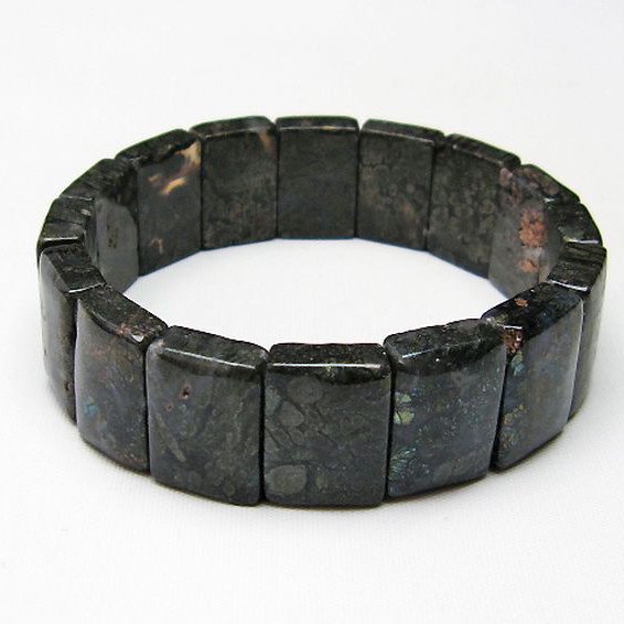 パイライト イン カルセドニー バングル [T160-1741]